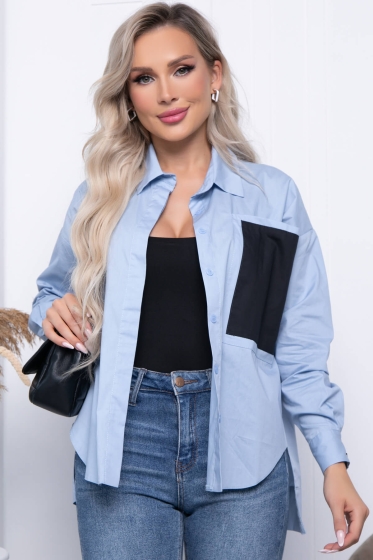 Рубашка "Акцент" (голубая) Б4227