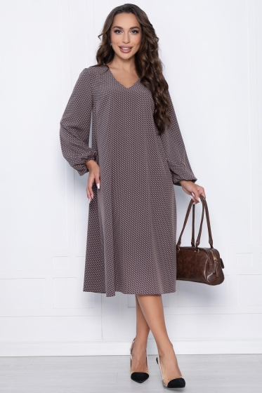 Платье Мое любимое платье (НЬЮ) (какао/горох) П10740