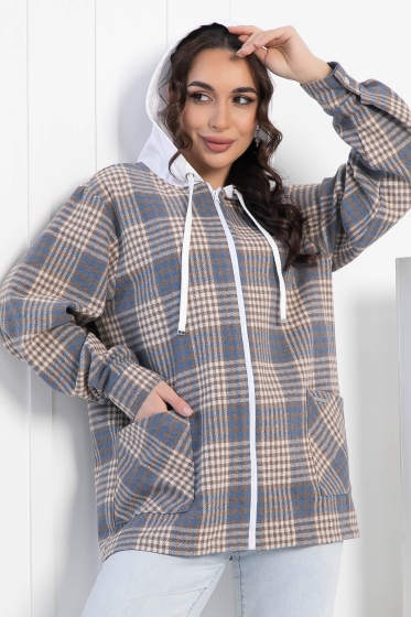 Рубашка Руслана (бежево-коричневая) Б12916-44М