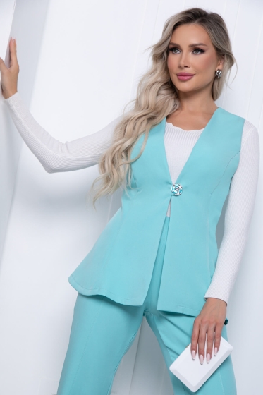 Жилет "Кармелина" Б7307 (бирюза)