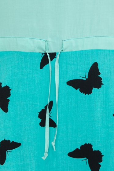 Платье "Хилена" (грин/бабочки) П6056