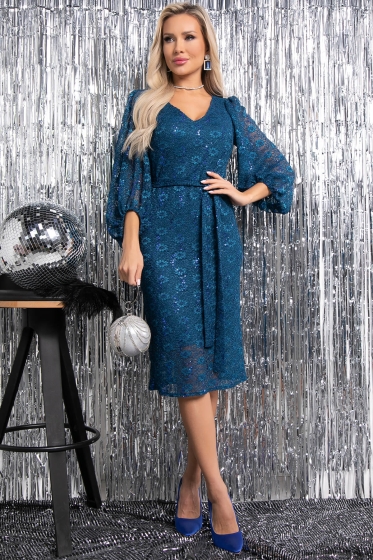 Платье "Магия красоты" (морская волна) П7539