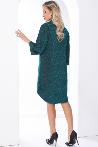 Платье рубашка "Блестящее будущее" (бирюза) Б8186