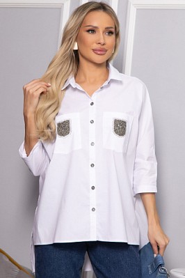 Рубашка хлопковая Аристократка НЬЮ (белая) Б14483-10М