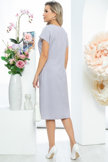 Платье "Олимпия" (лиловая полоска) П5575