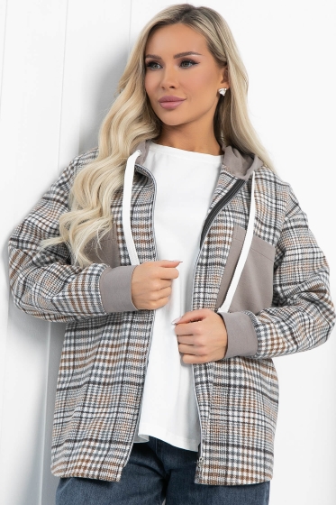 Рубашка Больше чем стиль (бежевая) Б12794М