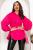 Рубашка с объёмными рукавами "Эльза" (фуксия) Б4326 Рубашка с объёмными рукавами "Эльза" (фуксия) Б4326