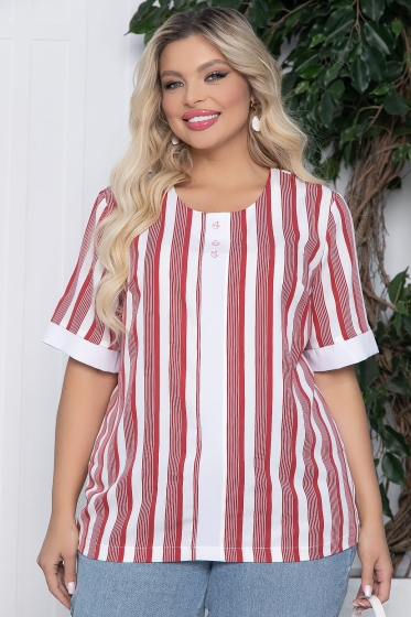 Блуза Латея (красно-белая) Б10577