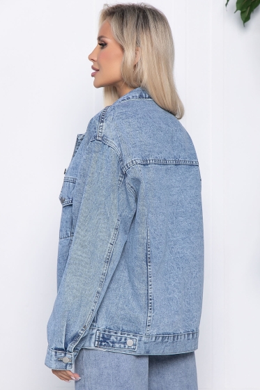 Жакет джинсовый Милана (серо-голубой) Б10748