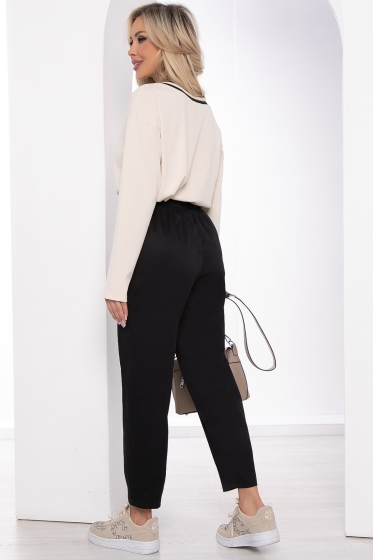 Брюки-бананы "Больше чем стиль" (черные) Б8434