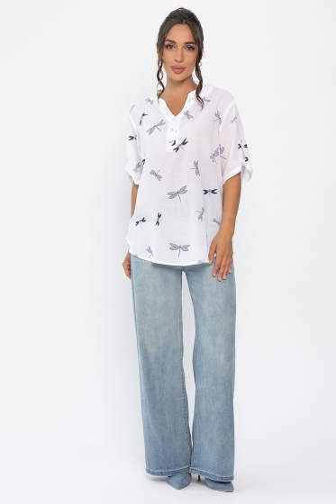 Блуза Флоретта (белая) Б13962-20М