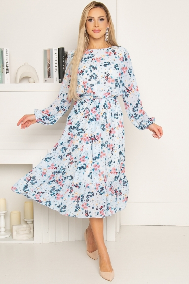 Платье "Флора" (голубая мечта) П3305