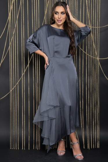 Платье Дерзкая элегантность (серое) П11718