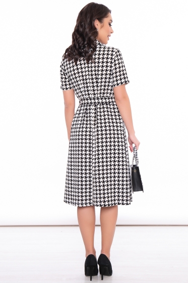 Платье-халат "Эстер" (блэк энд вайт) П3151