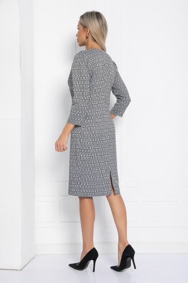 Платье Леди Мэри (черно-белое) П12327-19