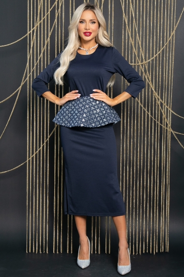 Платье Мэдисон (синее) П11651