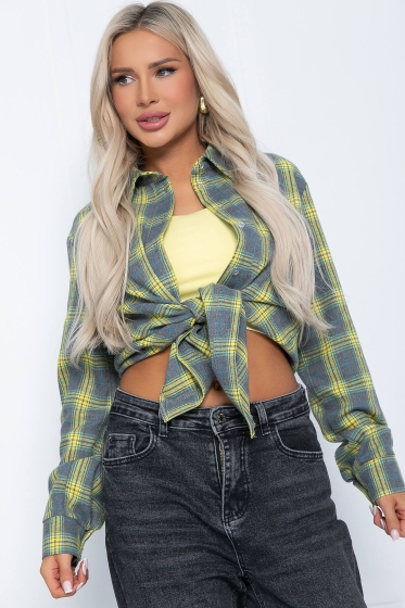 Рубашка Денни НЬЮ (серо-желтая) Б12873-7М