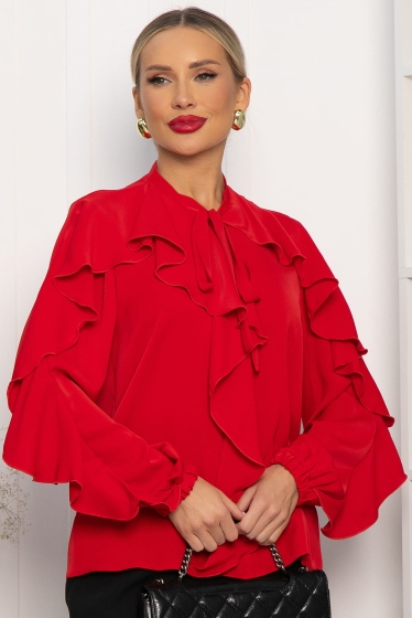 Блуза Дыхание осени (красная) Б14187-5М