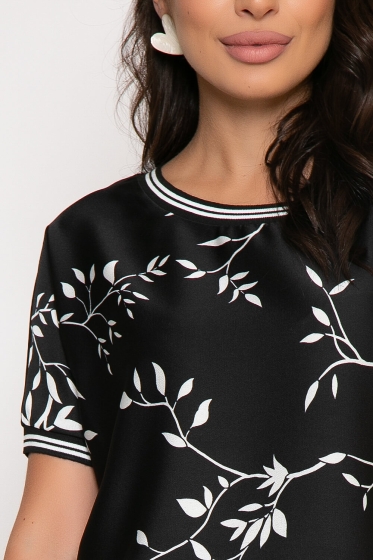 Блуза "Иветта" (блэк) Б3876