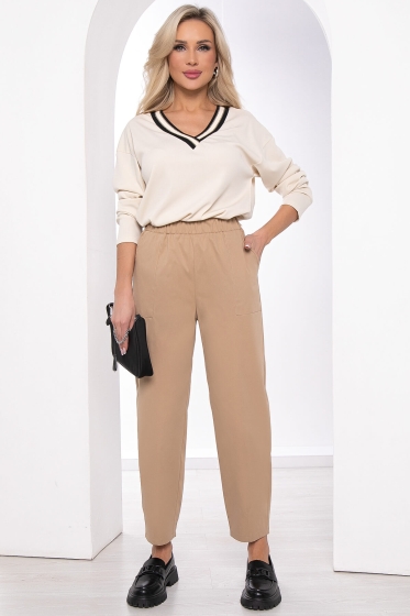 Брюки-бананы "Больше чем стиль" (беж) Б8433