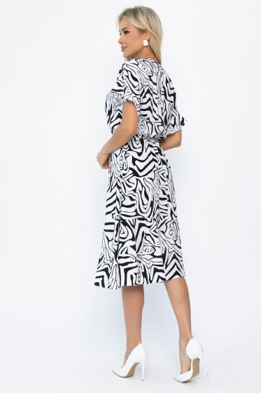 Платье Кристи (черно-белое) П13871-35М