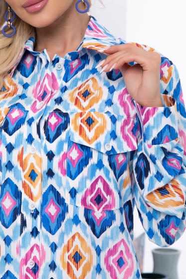 Рубашка "Алеста" (абстракция) Б7018