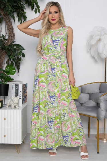 Платье Твой образ макси (зеленое) П10356