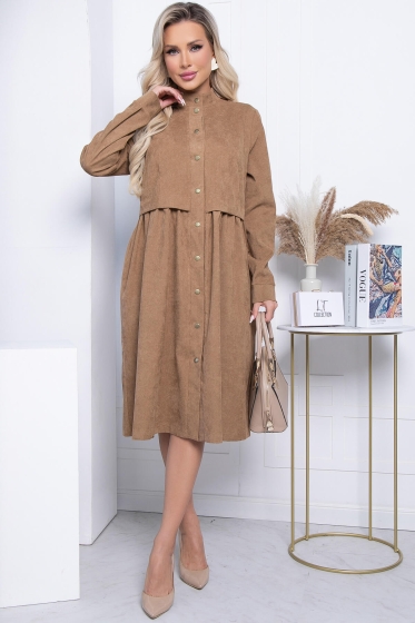 Платье "Муза" П7218 (кэмэл)