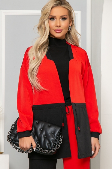 Жакет "На стиле" (блэк энд рэд) Б4889