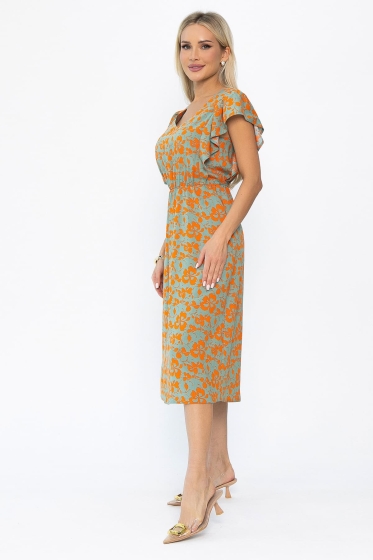 Платье Айлана (оранжевое) П13933-35М