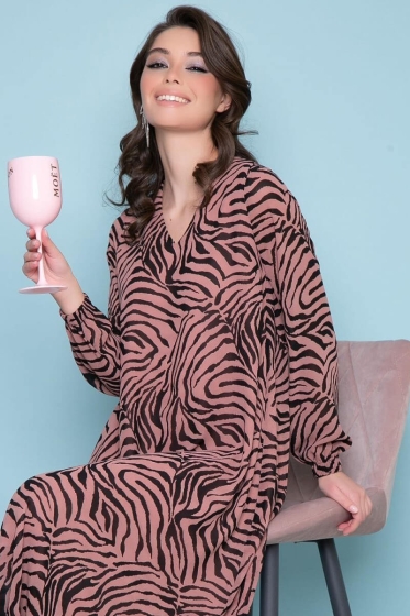 Платье "Волшебная история" (пыльная роза/блэк) П7237