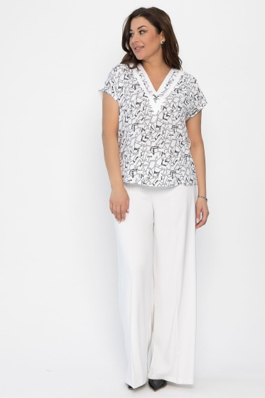 Блуза Стильный образ (белая) Б13794-3М