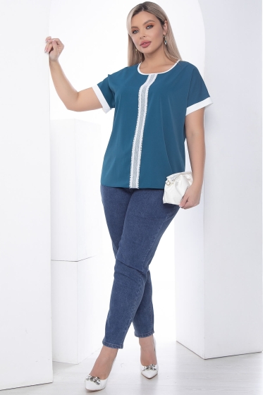 Блуза Колибри морская волна Б10147