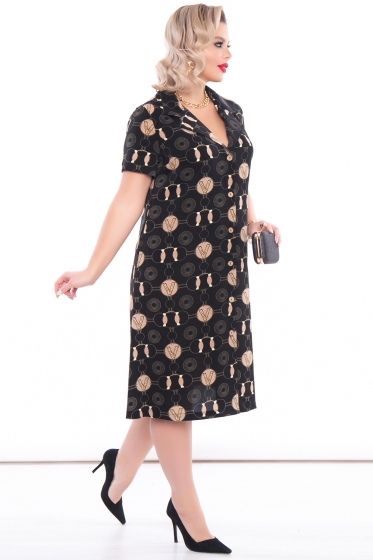 Платье-халат "Эстер" (блэк) П3149