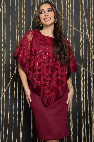 Платье Твой выход (бордо) П14586-7М