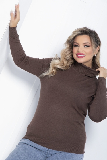 Водолазка "Зимняя история" (шоколад) Б12080