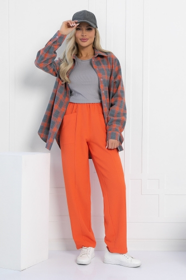 Рубашка Денни (серо-оранжевая) Б13098-7М