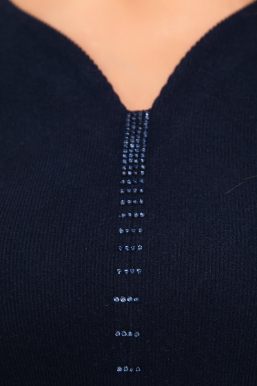 Джемпер "Прикосновение нежности" (темно-синий) Б8307