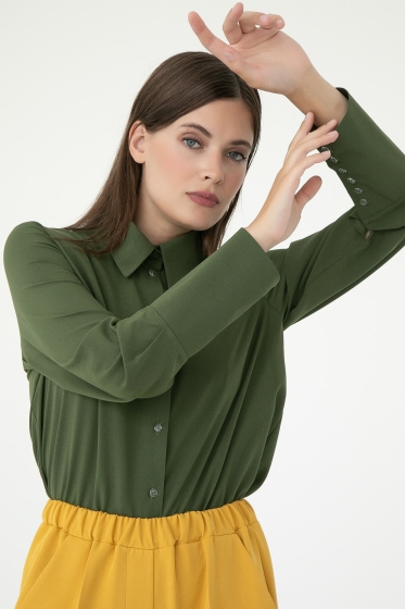 Блуза "Вернисаж" НЬЮ (хаки) Б7135
