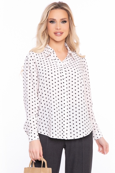 Блуза "Джуди" (белая, горох) Б3001