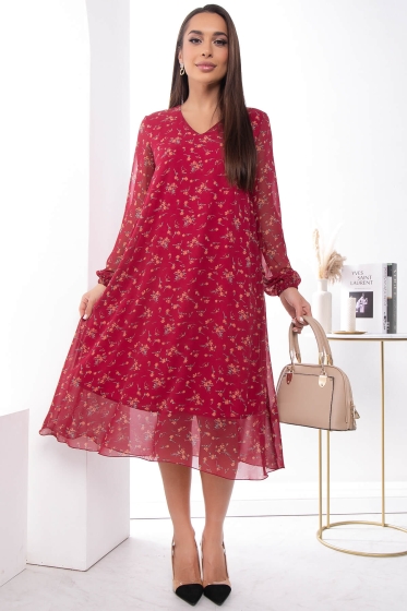 Платье "Волшебная история" (бордо) П7387