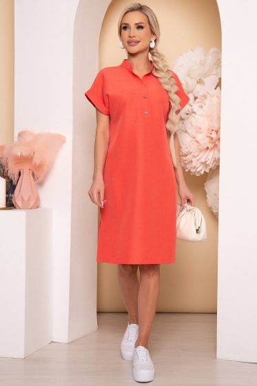Платье "Бон Вояж" (коралл) П3784