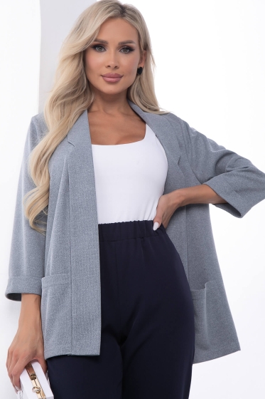 Жакет "Агата" НЬЮ Б7229 (серо-голубой)