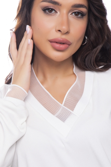 Джемпер "Ванильные небеса" (вайт) Б7644