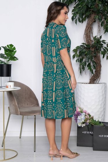 Платье Муза (зеленое) П10527