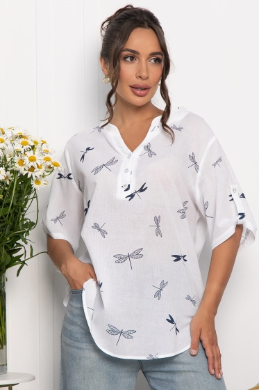 Блуза Флоретта (белая) Б13962-20М