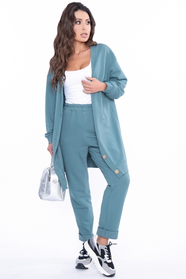 Костюм из футера "Осенний вечер" (зеленое море) К2763