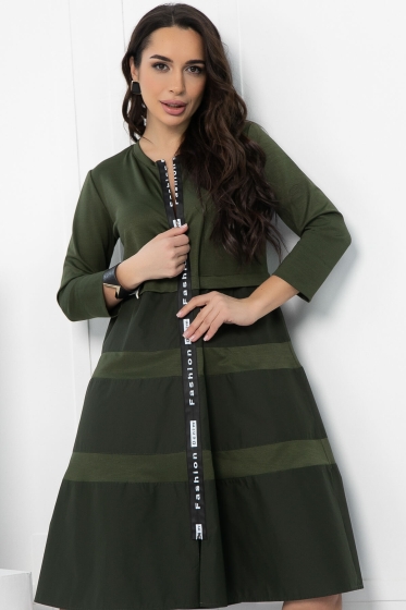 Платье Земфира (хаки) П11439