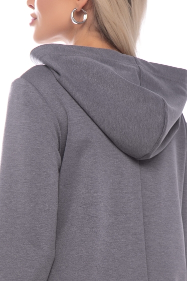 Платье "Комфортная осень" (грей) П7547