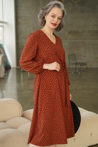 Платье "Надежда" (терракот) П4813
